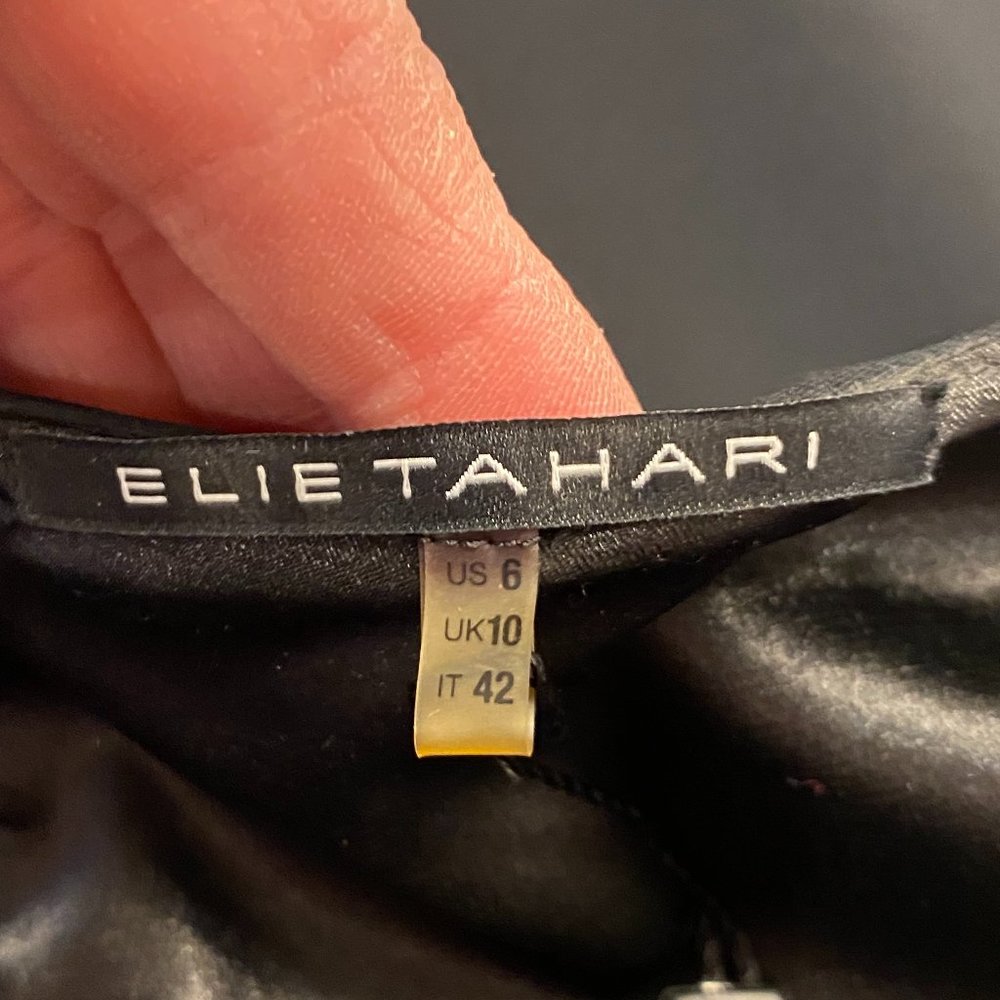 NWT Elie Tahari classic little black dress with a twist - Picture 9 of 12